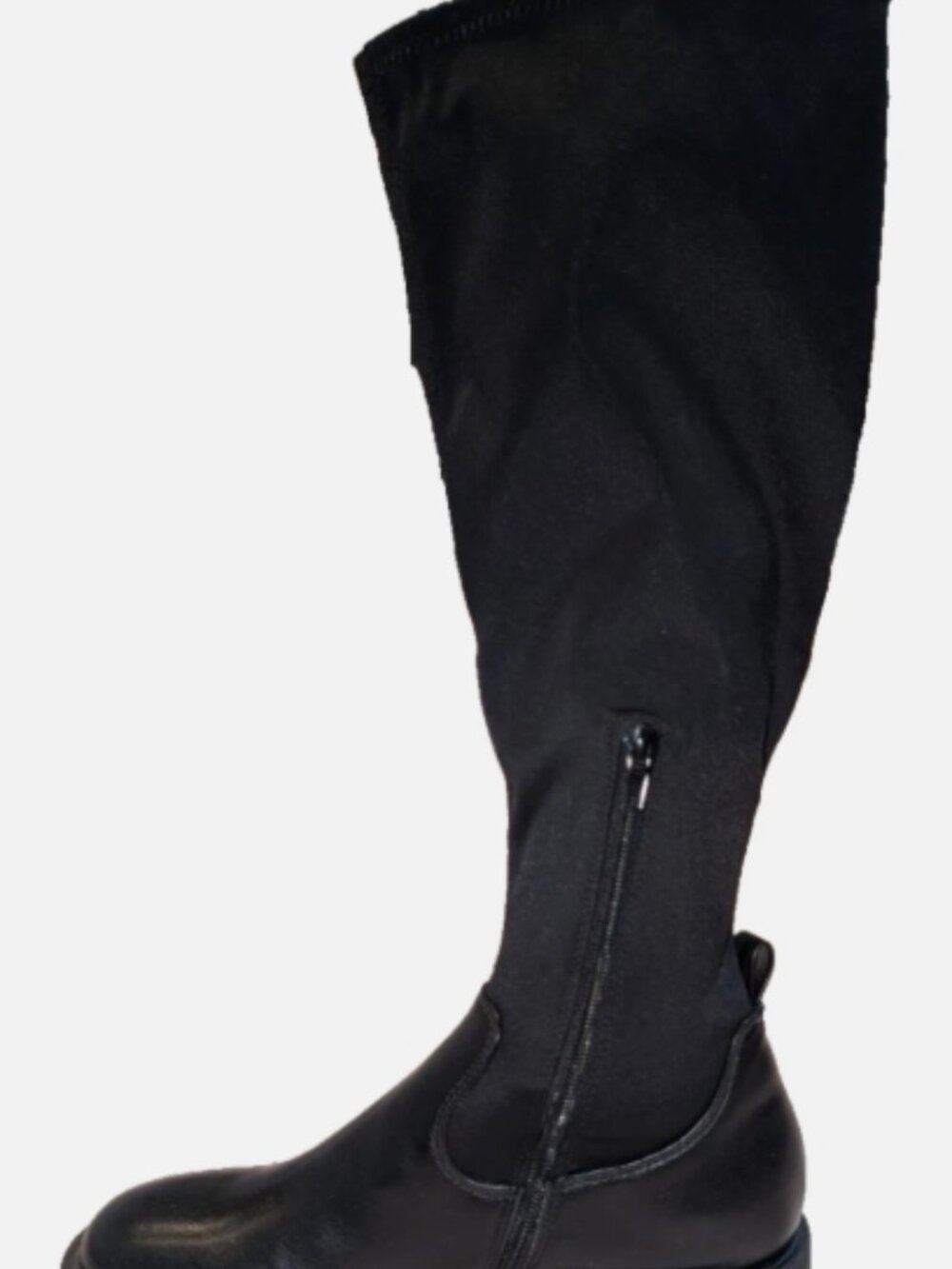New in Box Steve Madden LEAN Women’s Size 9 Black Stretch Knee High Boots - Picture 2 of 6
